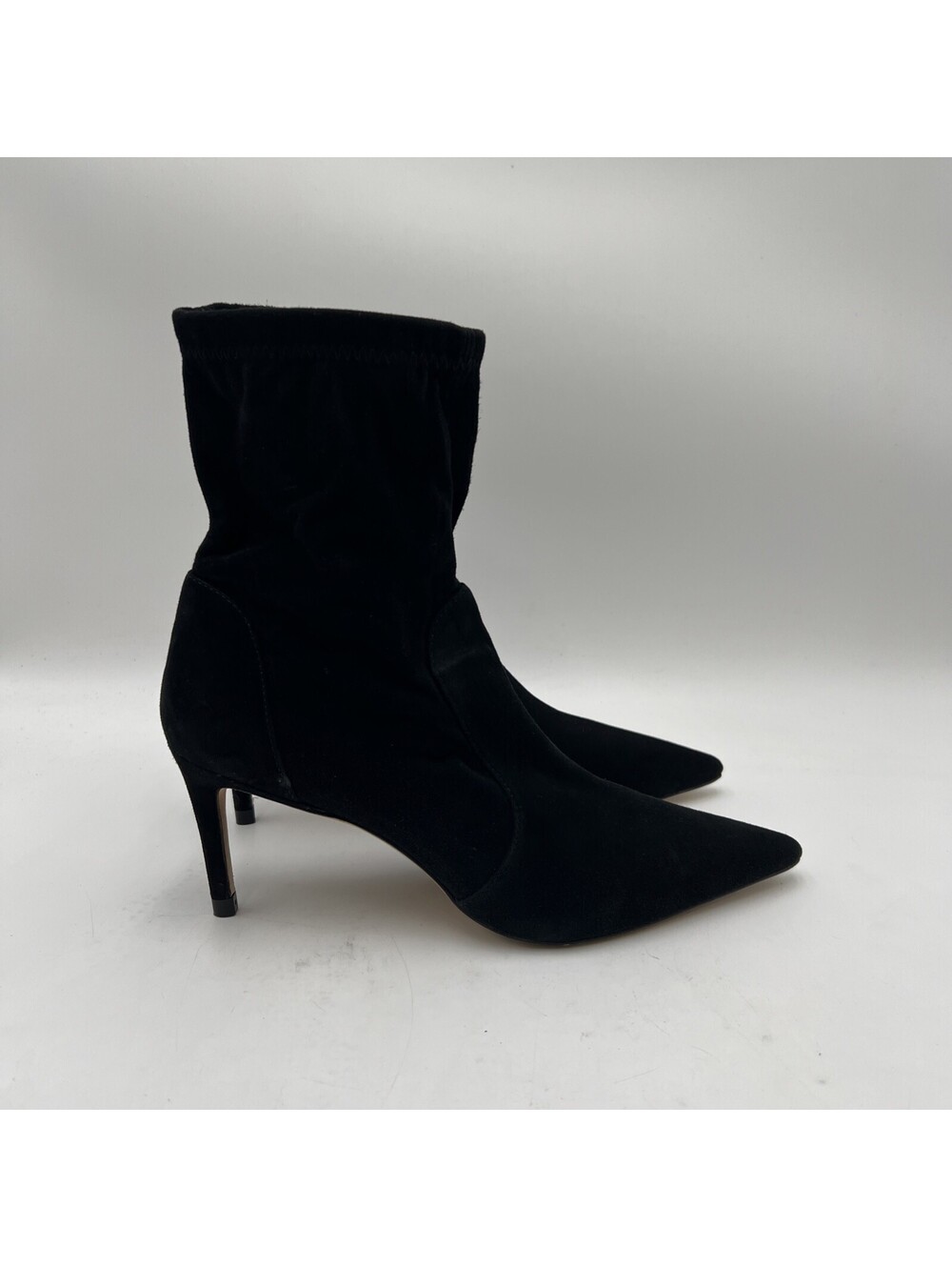 Women’s Stuart Weitzman Cling stretch Black suede sock boots Size 5